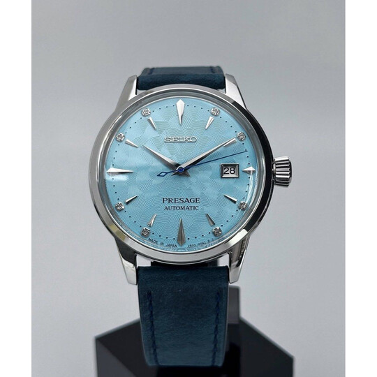 Custom Seiko Mod • Sky Blue Diamond Sakura Presage • 40.5mm